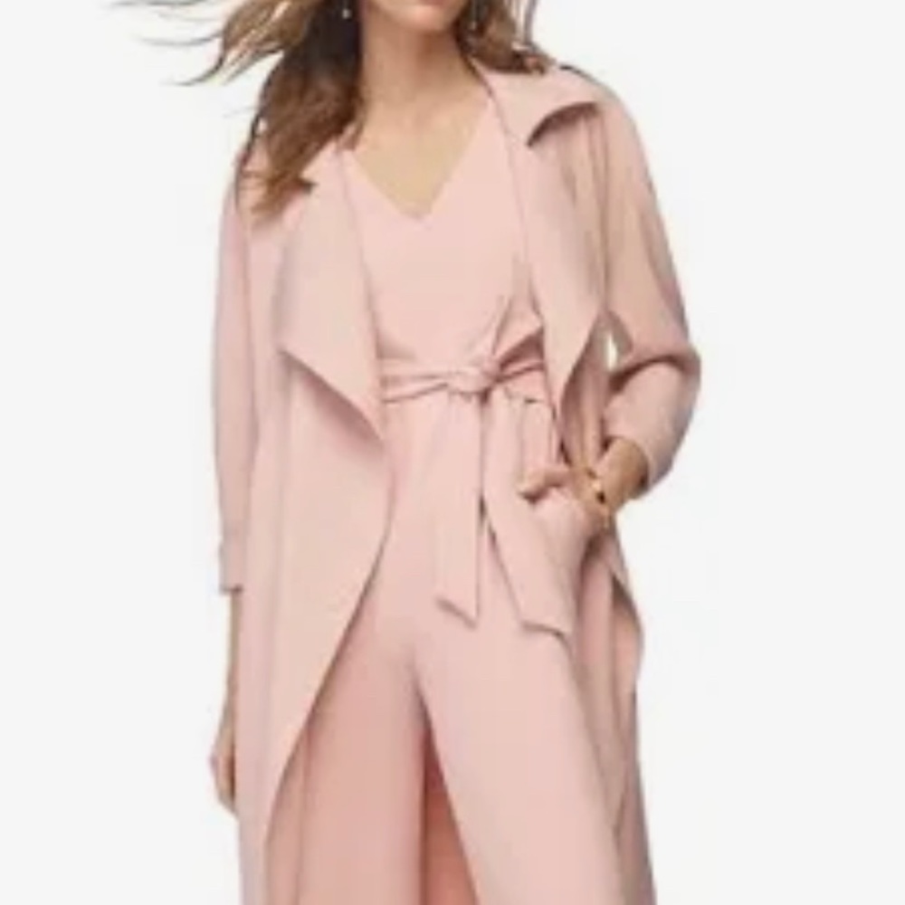 Designer Soia and Kyo blush pink Trench coat, Small